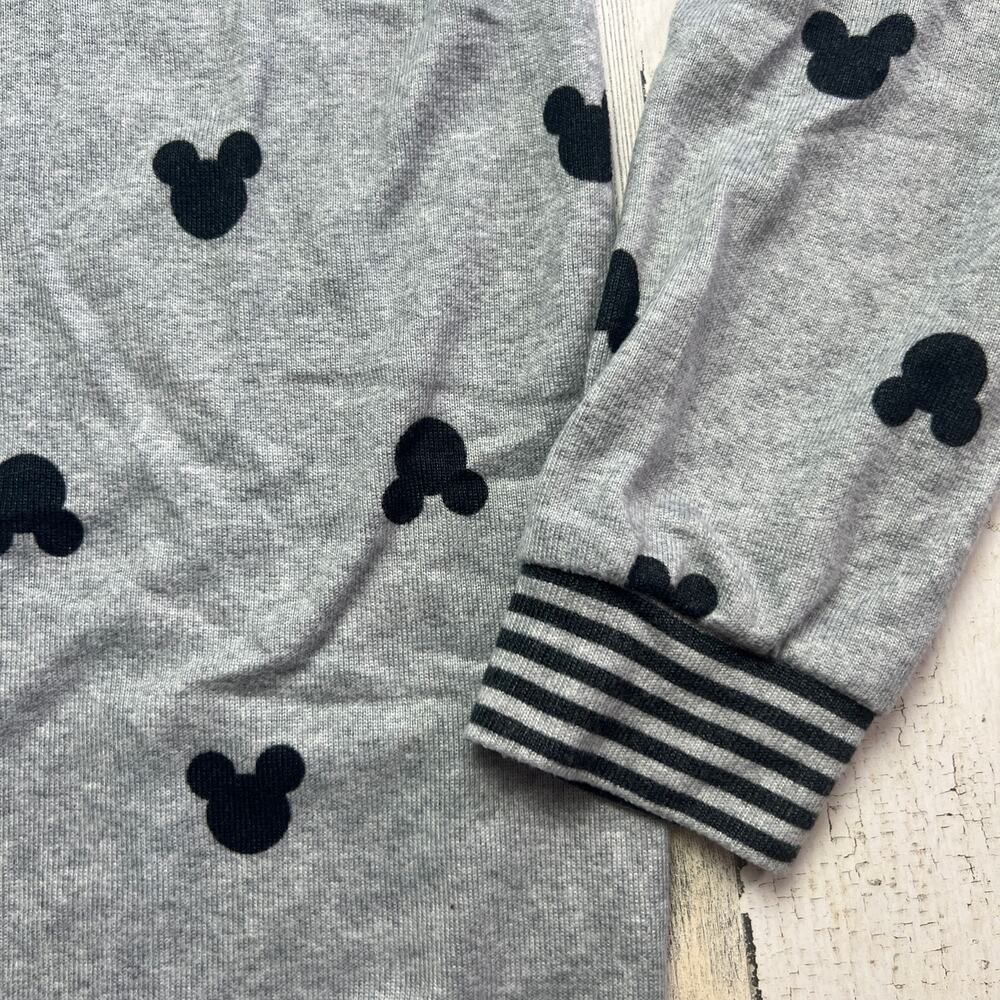 Disney Mickey Mouse Grey & Black Polka Dot Sleep Top- Womens XS - Picture 3 of 7